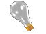 White Glass Tumbling Light Bulb